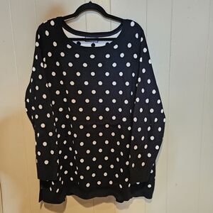 Charter Club Black & White Polka Dot Sweater Women’s Size 18
